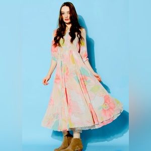 Chicwish Floral Scenery Twirly Dress. NWOT. Size XS.